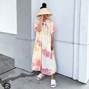 Atelier Delphine cotton gauze dress Size Medium Large Lihue citrus Pastel